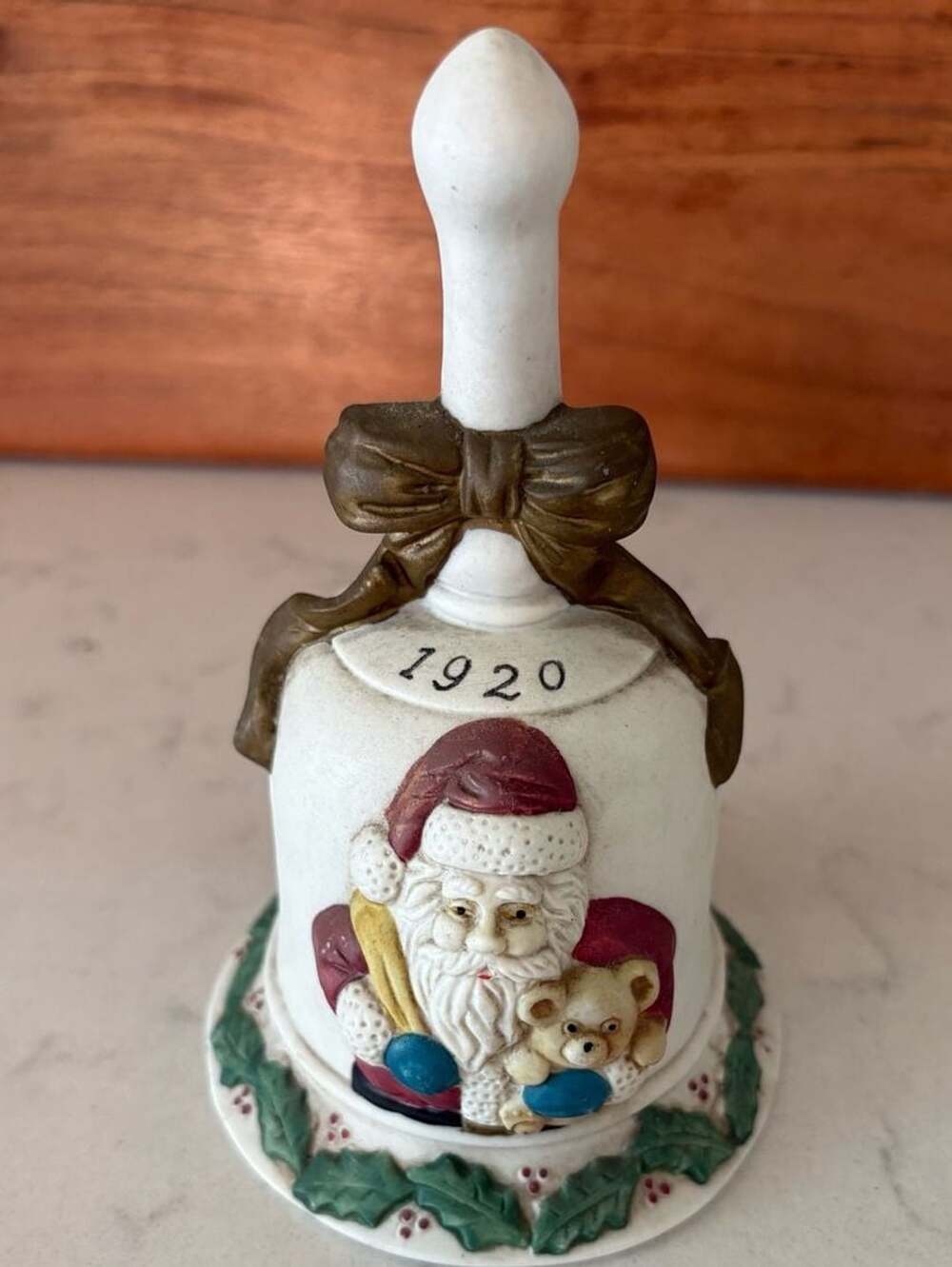 Flambro Memories of Santa 1920 Porcelain Bell Figurine